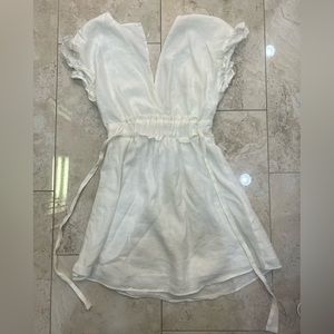zara white mini dress
